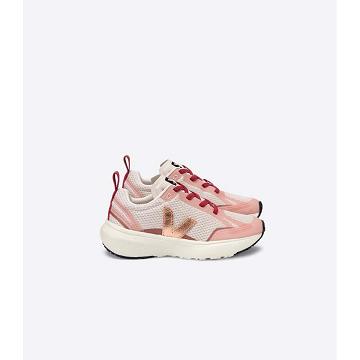 Veja CANARY ELASTIC LACE Loopschoenen Kinderen Beige/Pink | BE 720XYU